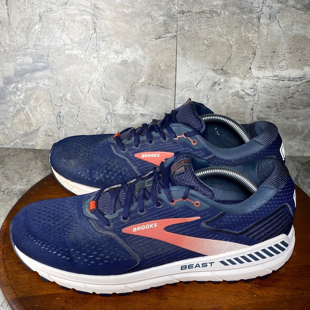 Brooks Beast 20 Men’s Size 13 Blue/Red Athletic Running Shoes